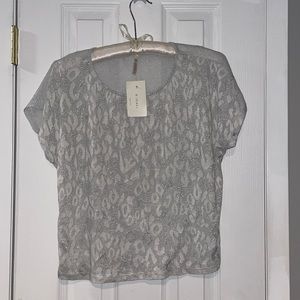 Silver Sparkle Leopard Top
